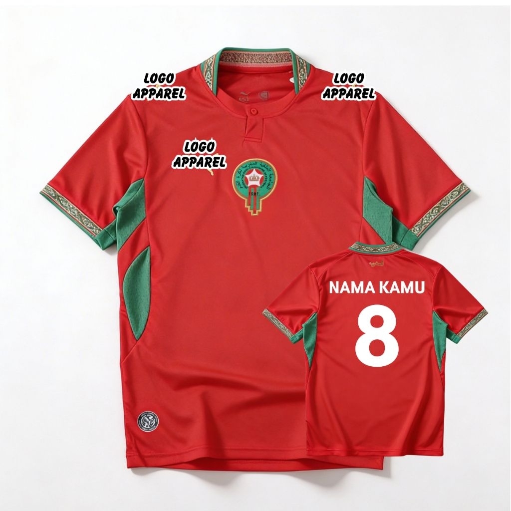 Jersey Maroko Home World Cup 2026 Grade Original - Jersey Maroko Piala Dunia Terbaru High Quality
