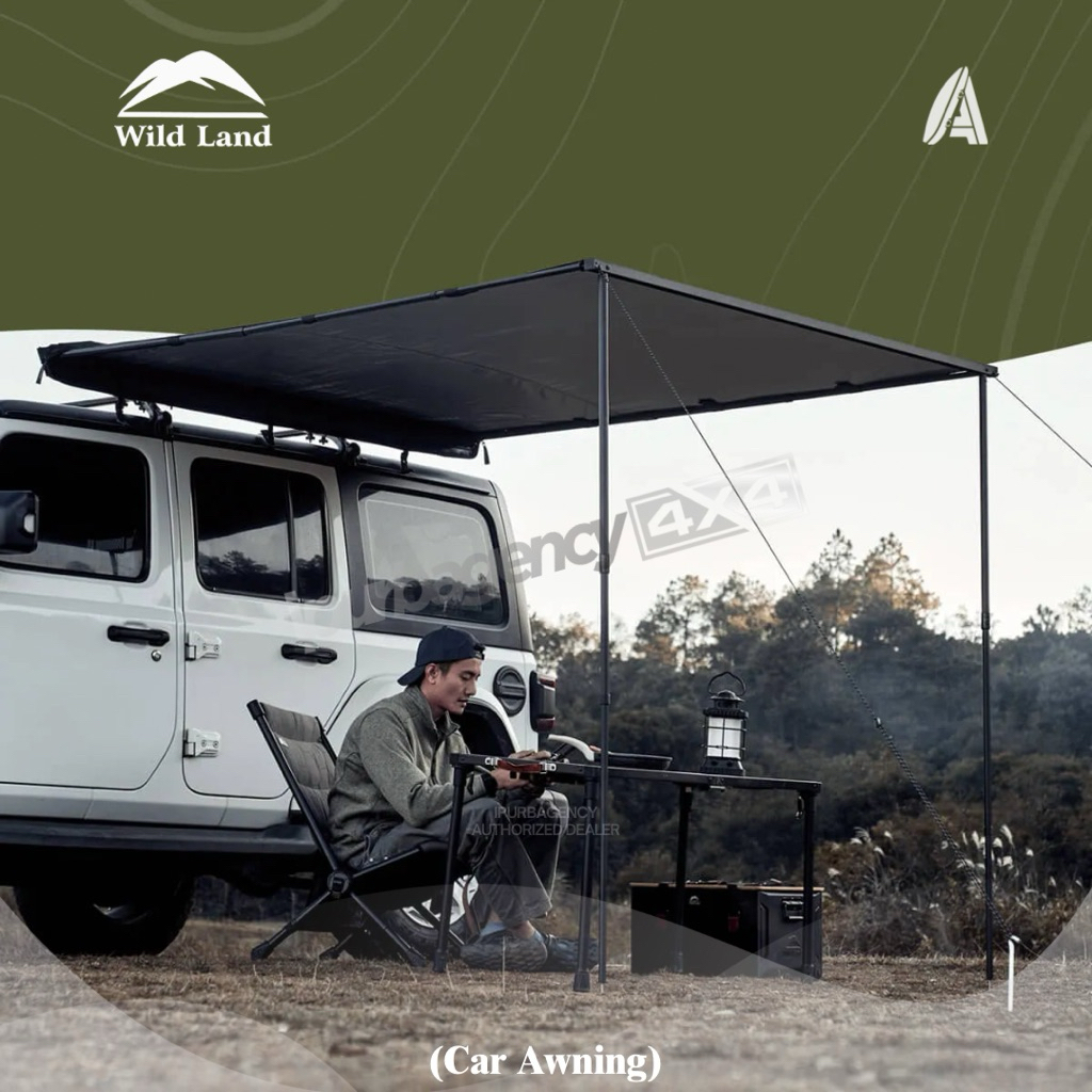 Wild Land Car Awning LW (230cm x 200cm) Outdoors 4WD Rectangle Extendable Aluminum Car Side Awning (