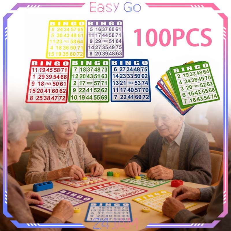 Isi 100pcs Bingo Card Permainan Bingo Bingo Kartu Bingo Ukuran Besar Kartu Bingo Lengkap Set Kartu B
