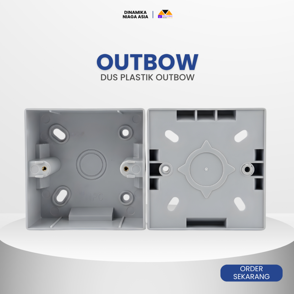 Kotak Plastik Outbow Putih Box Saklar dan Stop Kontak Tanam