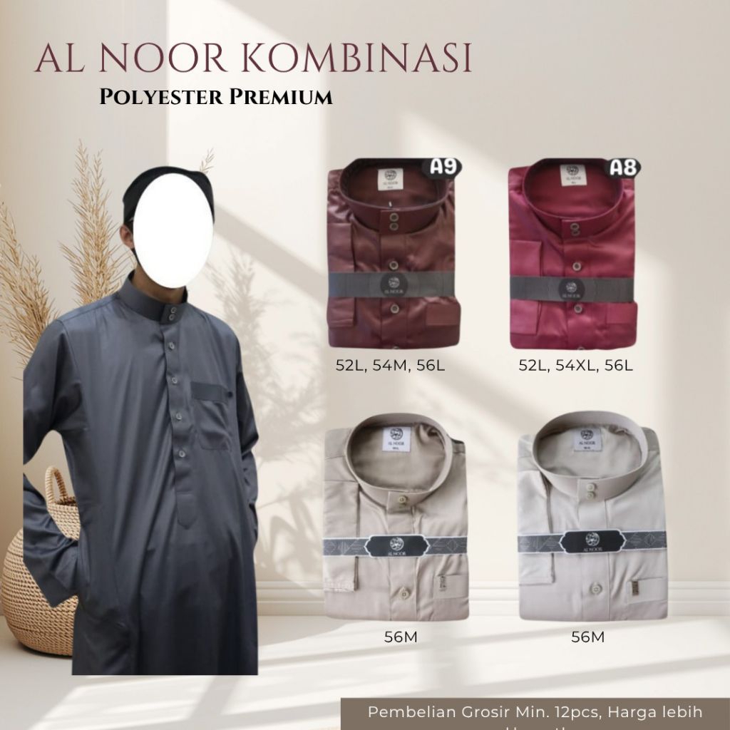 NEW ARRIVAL Jubah AL NOOR POLOS CLASSIC SAKUN PIN