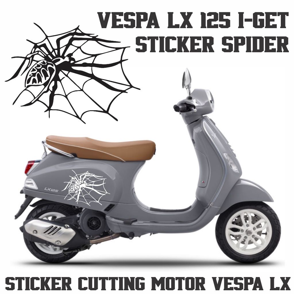 VL5 Stiker Motor Vespa Lx // Stiker Laba Laba // Striping Motor Vespa Lx