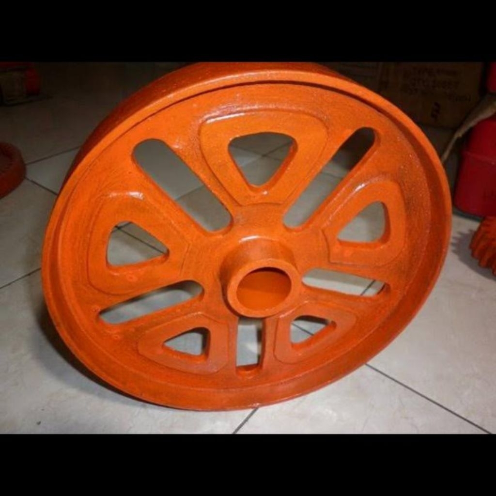 Roda Molen Cor 50KG / Roda Tarikan Adukan Semen / Roda Mesin Molen / Roda Mobil/Motor Molen