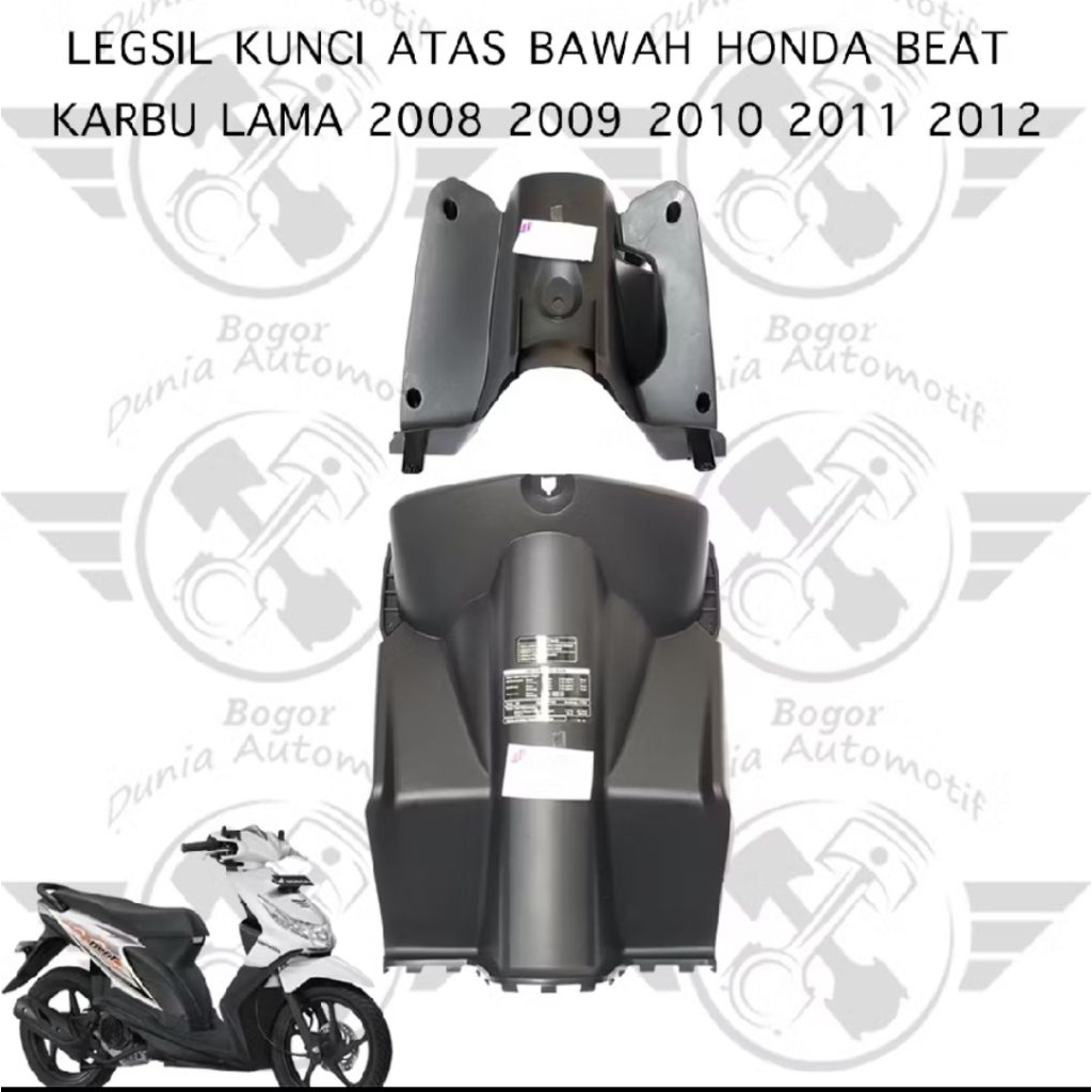 Legshield tengah atas bawah beat karbu dek kunci beat karbu atas bawah