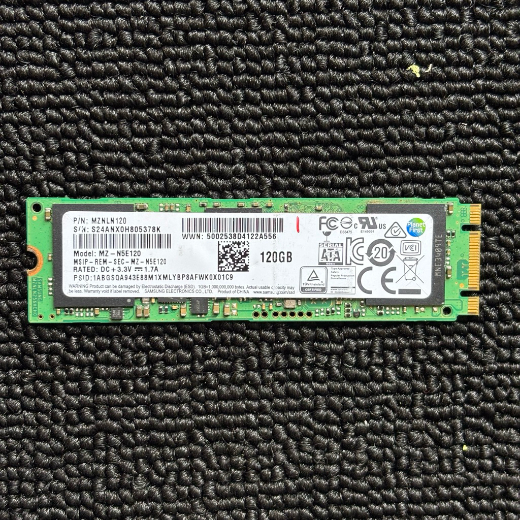 SSD M.2 SATA SAMSUNG EVO 850 120GB RUSAK V1