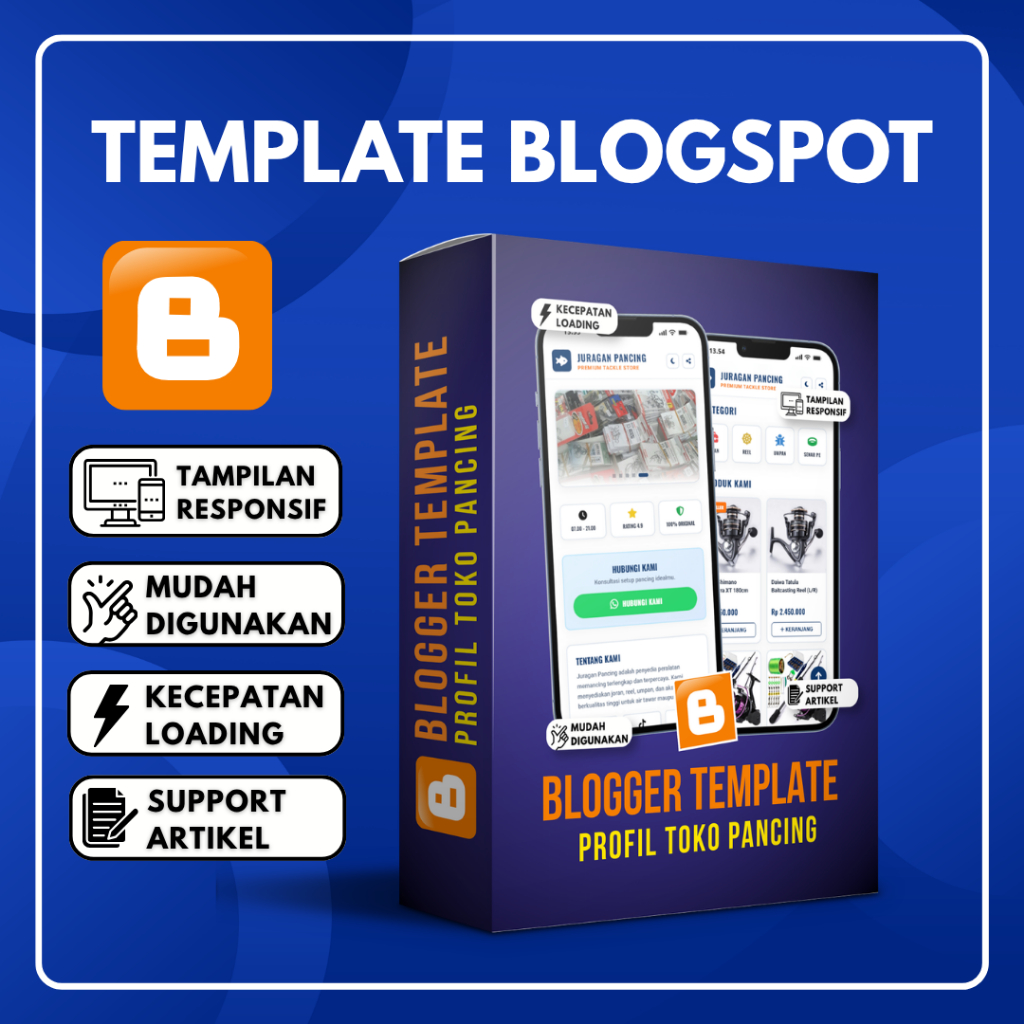 Template Blogspot Profil Toko Pancing V1 | Mudah Digunakan Lengkap Dengan Panduan & Update