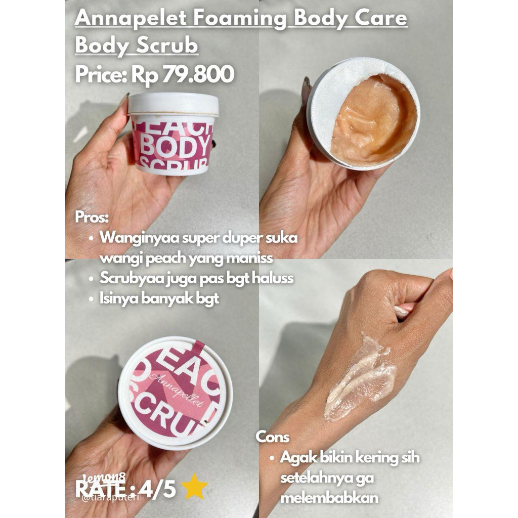 Annapellet Peach Body Scrub 120gr