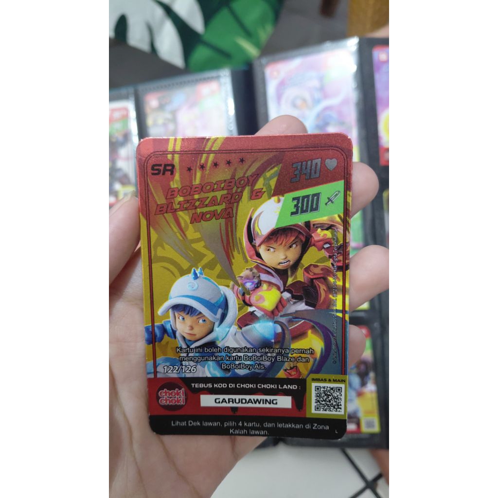 Boboiboy Beliung SR Langka Gold | Kartu secret Choki Choki SR
