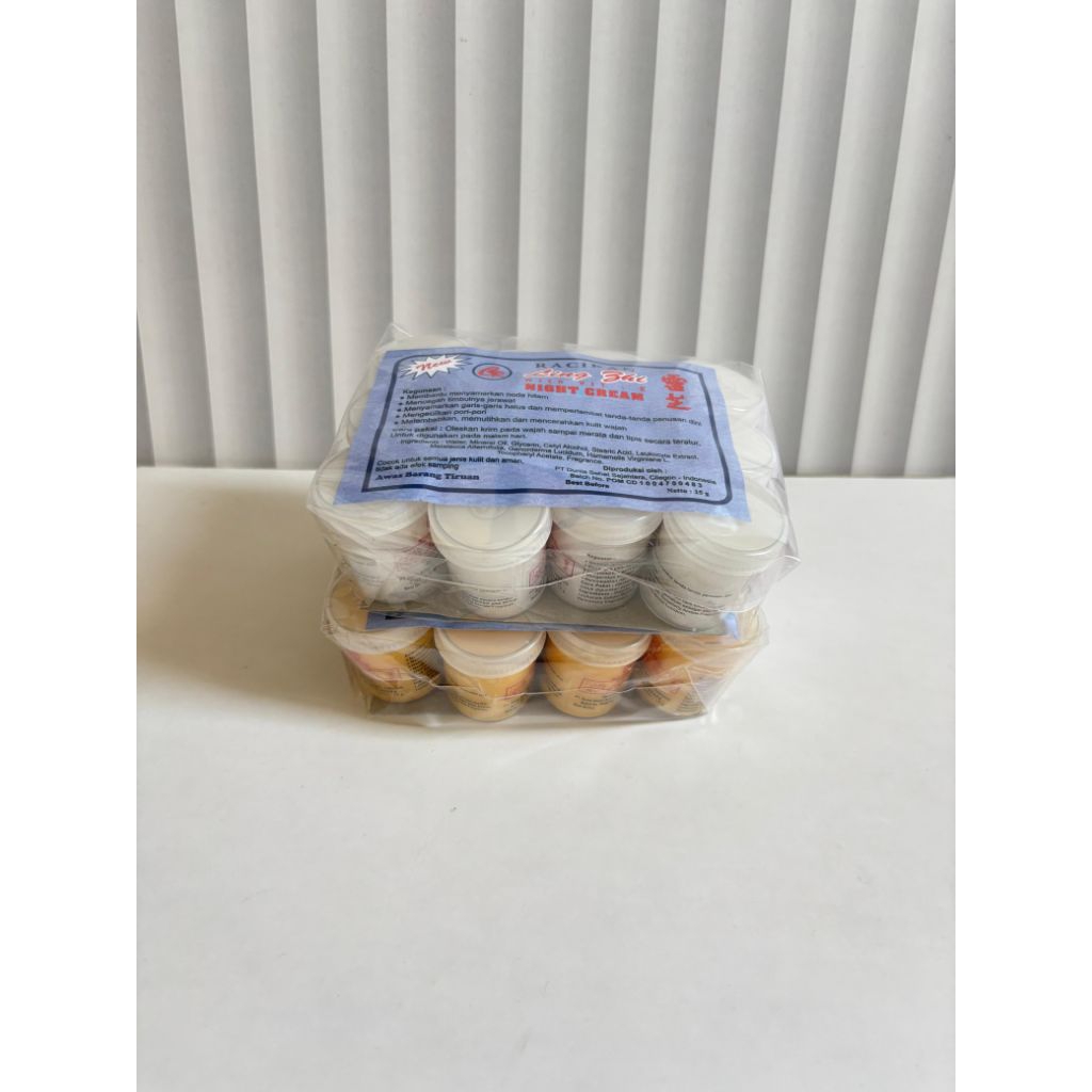 12 Pcs Cream Lingzhii Siang Malam Glowing Original