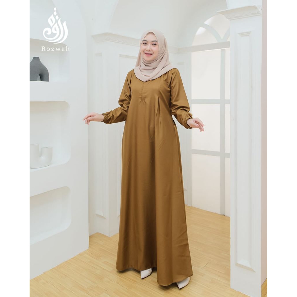 Gamis pemda PNS toyobo premium khaki tua/pemda guru