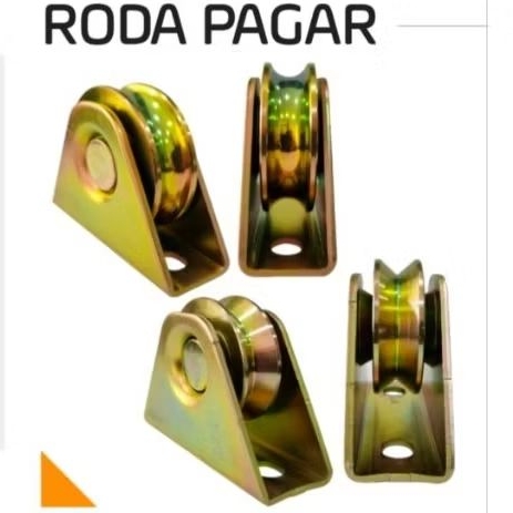 Roda pagar besi siku ( V ) / Roda pintu pagar siku ( V )