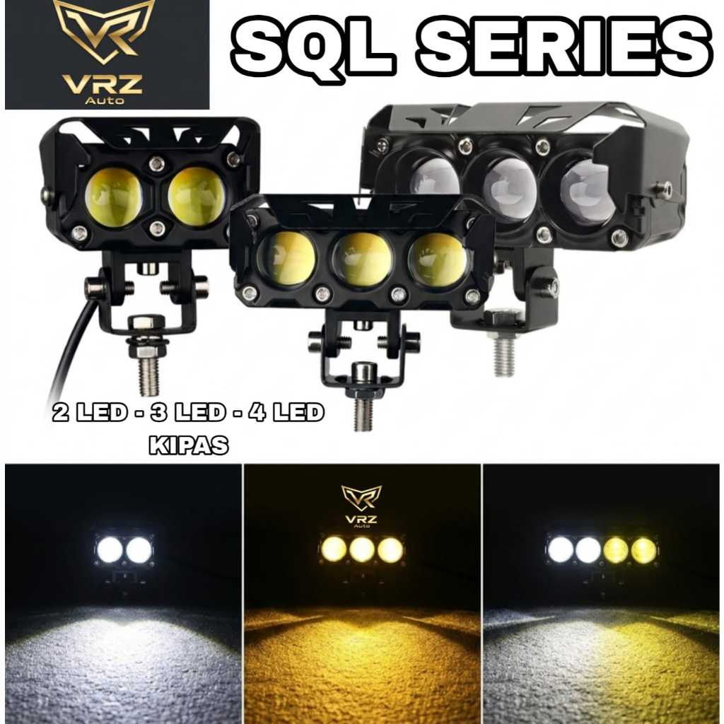 Lampu Tembak Sorot Laser Gun SQL 2 LED 3 LED 4 LED Mata Bluelens Kipas Pendingin Putih Kuning 2 Warn