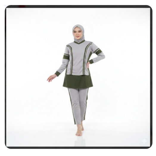 BAJU OLAHRAGA ONE SET MUSLIMAH/SALMAH TERBARU