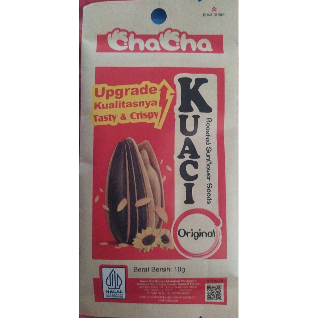 CHACHA KUACI BIJI BUNGA MATAHARI POUCH | CHACHA KUACI ORIGINAL | CHACHA KUACI 1 PACK ISI 20 BUNGKUS 