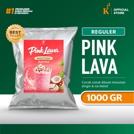 Bubuk Minuman Bubble Powder Drink Pink Lava ORIGINAL Javaland 1kg