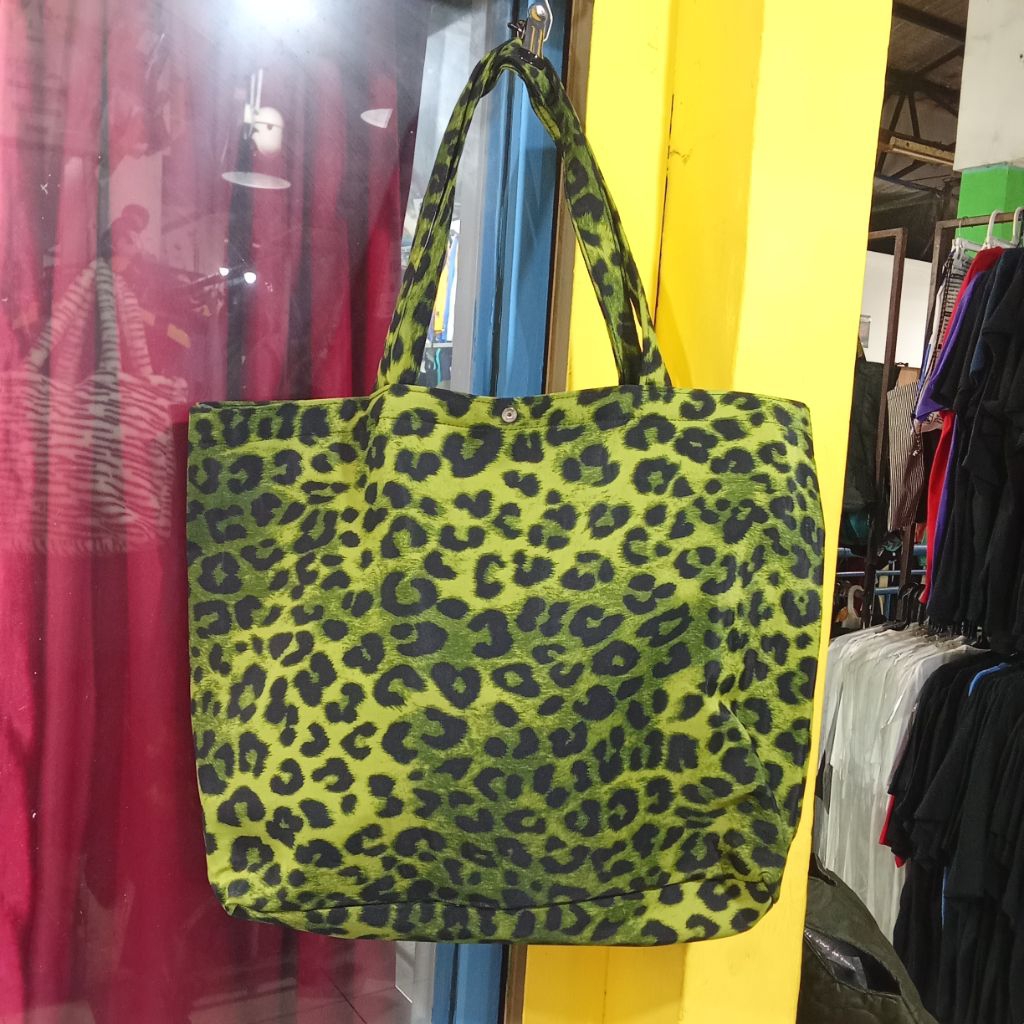 Tote Bag Leopard Green