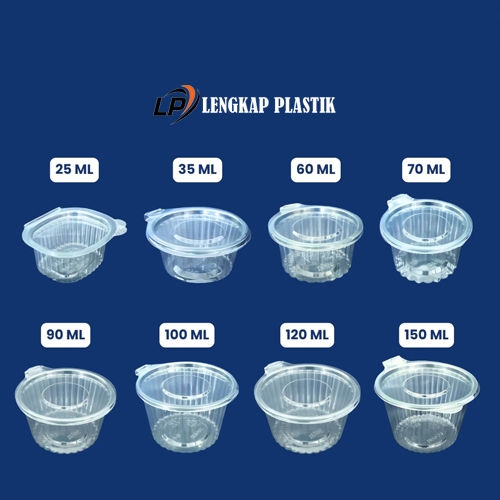 ( Luar Kota ) Tempat Saus / Puding / Agar-agar dari Plastik Mika / Cup Sauce Sambal
