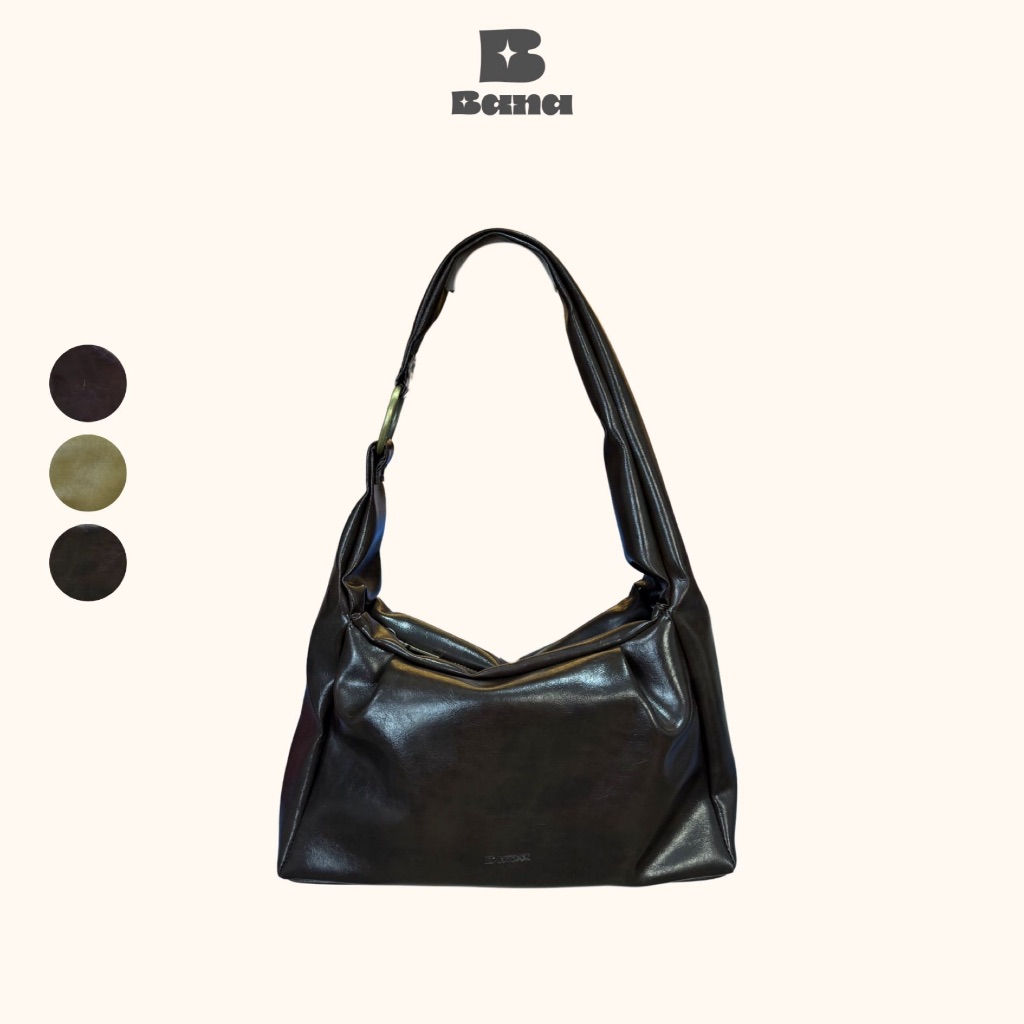 BANA Nova Shoulder Bag Glossy | Tas Bahu Wanita Premium Besar | Tali Empuk Anti Pegal | 3 Warna