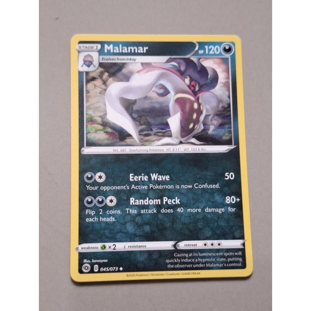 KARTU POKEMON ORIGINAL COMMON MALAMAR D 045/073