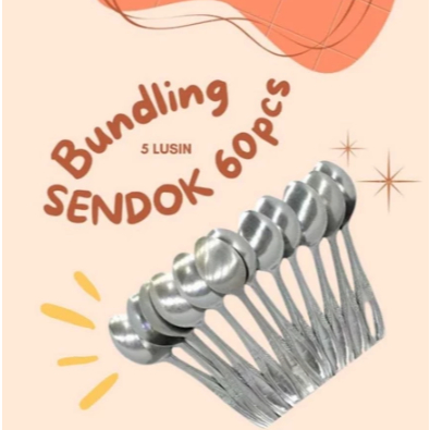 Sendok 5Lusin 60 pcs / Paket Bundling Sendok 4lusin & Garpu 2lusin / Paket Sendok Garpu 6lusin / Sen