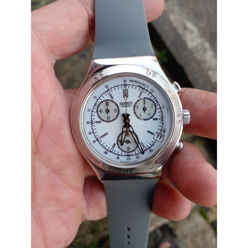 JAM TANGAN PRIA SWATCH IRONY chronograph original seken preloved