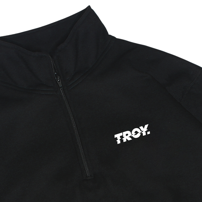 Troy Company Half Zip Up Turtleneck Sweater Black Sensless - Half Zipper Pria Hitam HZ 3088