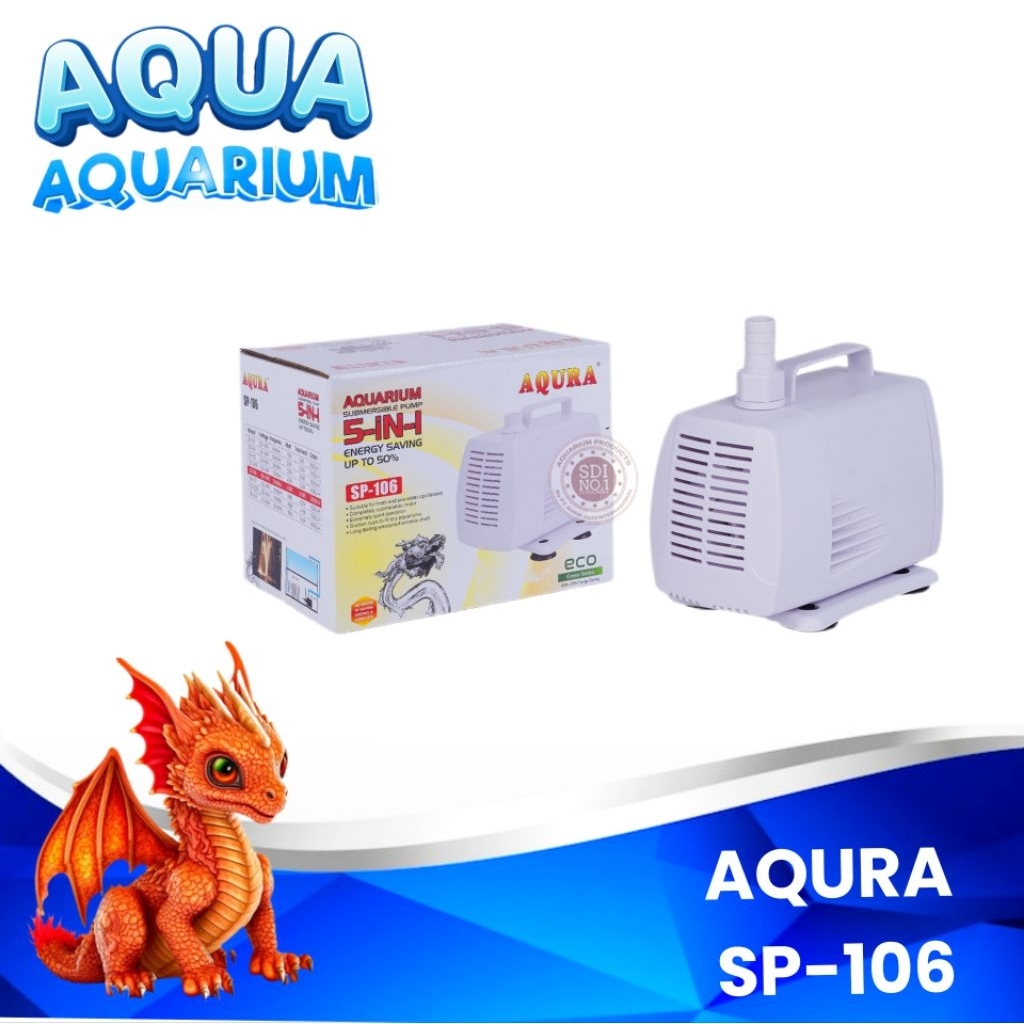 POMPA KOLAM AQURA SP 106 WATER PUMP KOLAM IKAN KOI