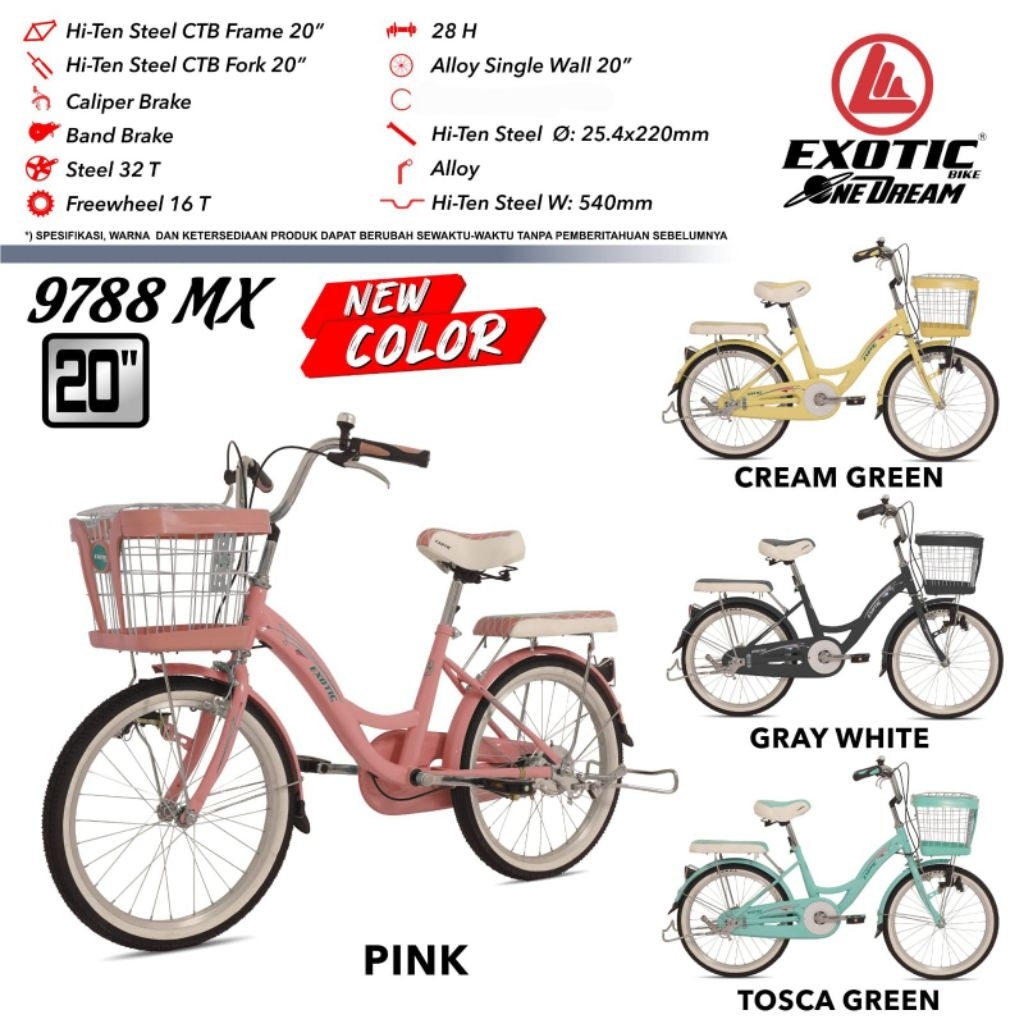 SEPEDA MINI EXOTIC 9788 MX UKURAN 20