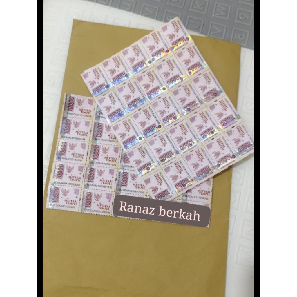 materai10000 1 lembar isi 25 pcs