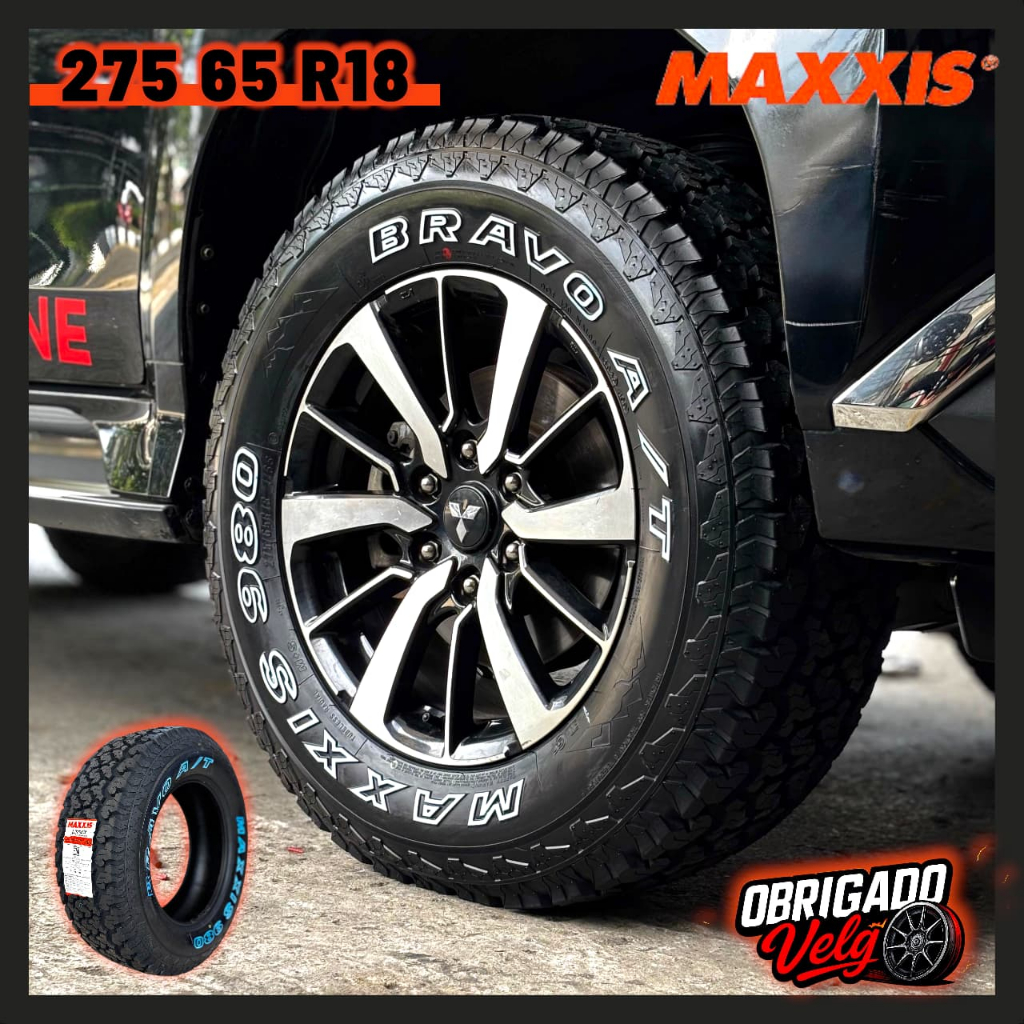 Ban mobil Pajero Ring 18 Maxxis Bravo AT-980 ukuran 275/65 R18 untuk medan on-road dan off-road