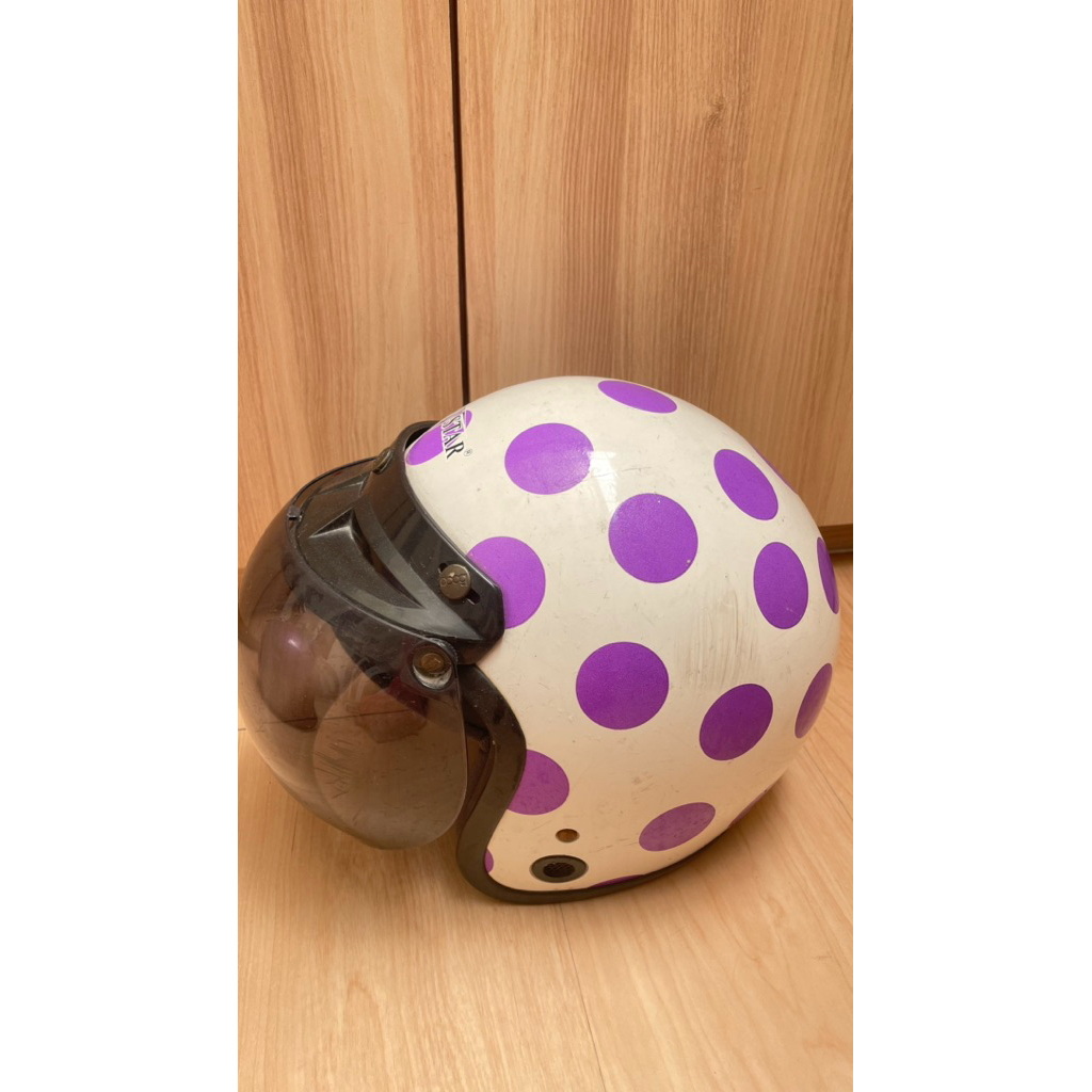 Helm MvStar Polkadot Ungu