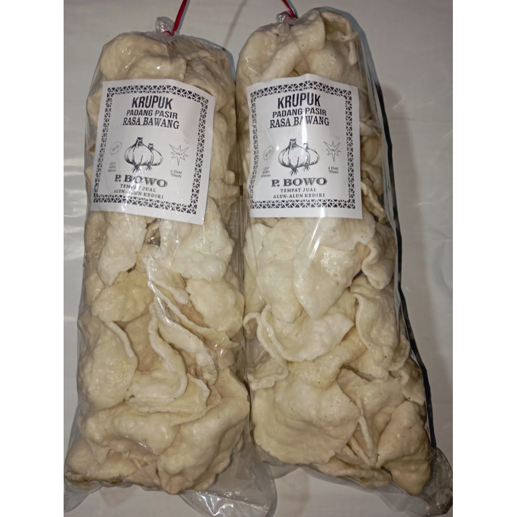 Kerupuk Upil Besar Rasa Bawang Khas Kediri Renyah, Gurih, Enak / Kerupuk Goreng Pasir Non Kolesterol