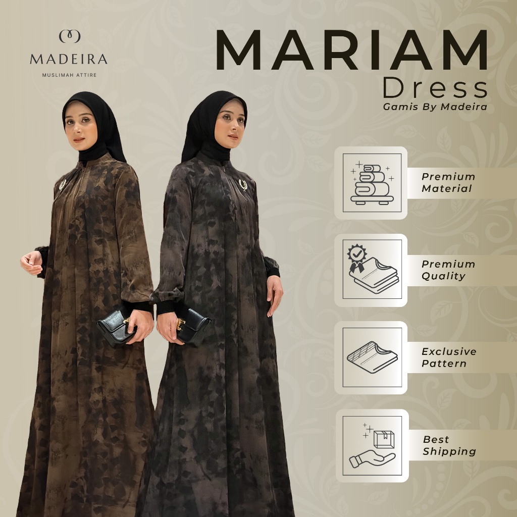 Gamis Premium Elegan - Madeira - Mariam Dress