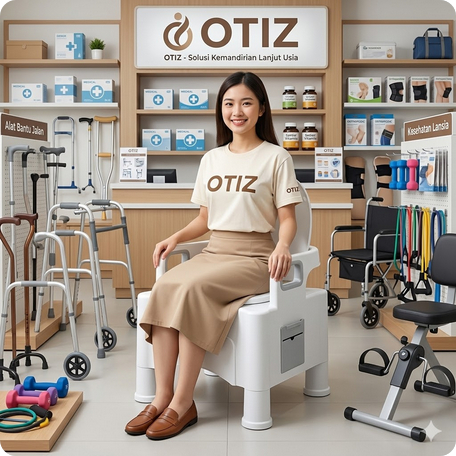 Kursi Pispot Lansia Ibu Hamil Medical Commode Chair Toilet Portable Kursi BAB Duduk WC Pispot Dengan