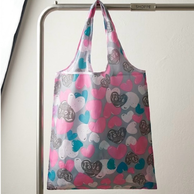 TAS BELANJA LIPAT POLYESTER KAIN TAS LIPAT TAS BELANJA PORTABEL