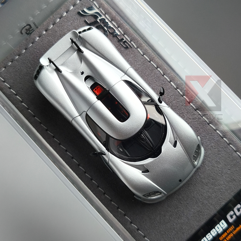 Gryning Model 1:64 Koenigsegg CC850 Silver/Lava Orange GT Show 2026 Expo Limited Edition RESIN Model