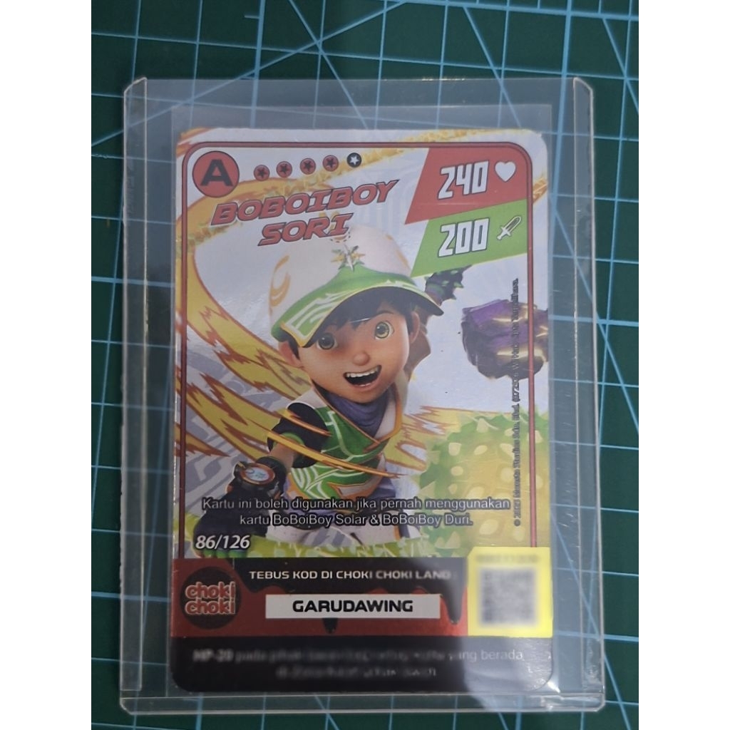 Kartu Boboiboy SORI A Hologram Foil Choki Choki Indonesia