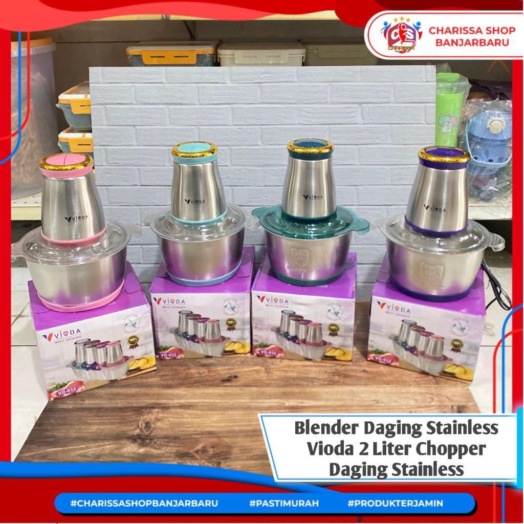 Blender Daging Stainless VIODA / Kylo Meat Grinder 2L / Blender Stainless 2 Liter VIODA