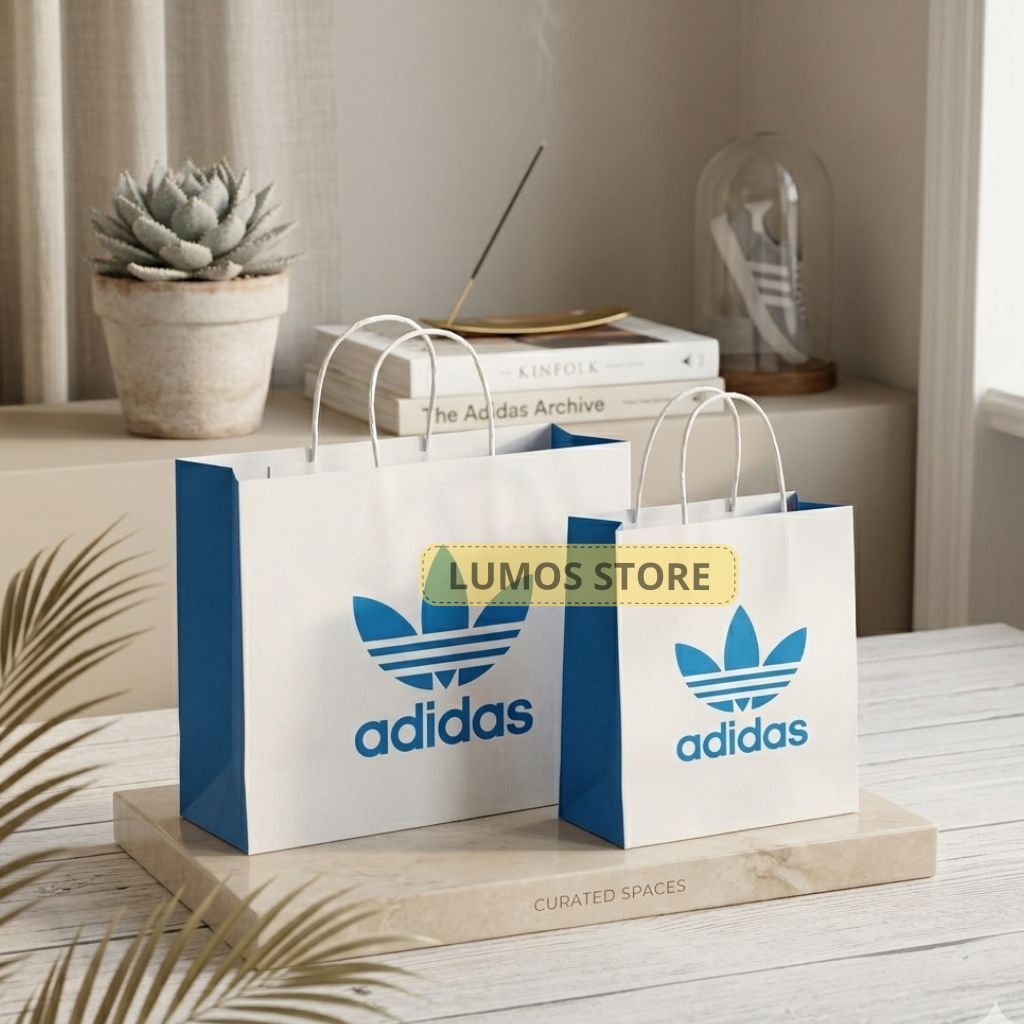 Paper bag kado Adidas Putih 2 sisi