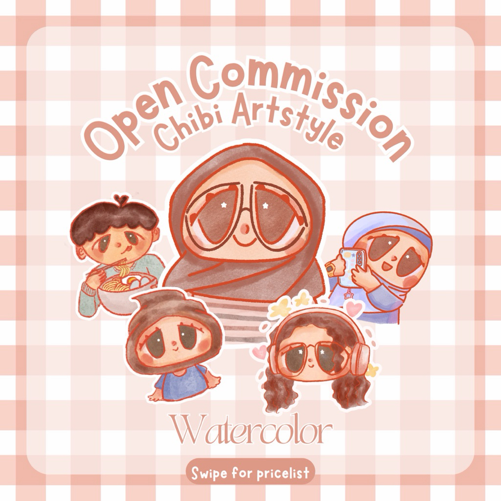 (SOFTFILE) CUSTOM GAMBAR ILUSTRASI CHIBI ART DIGITAL