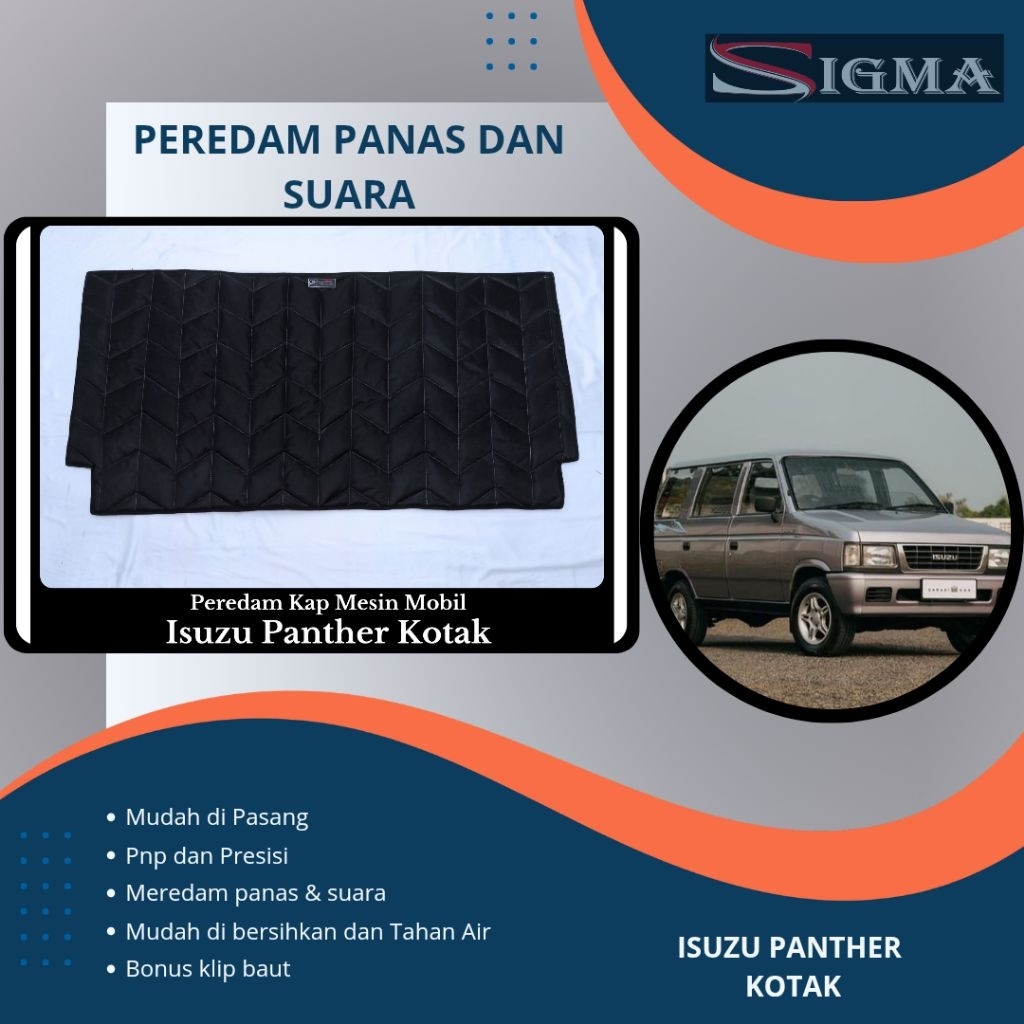 (SIGMA) Peredam Kap Mesin Isuzu Panther Kotak