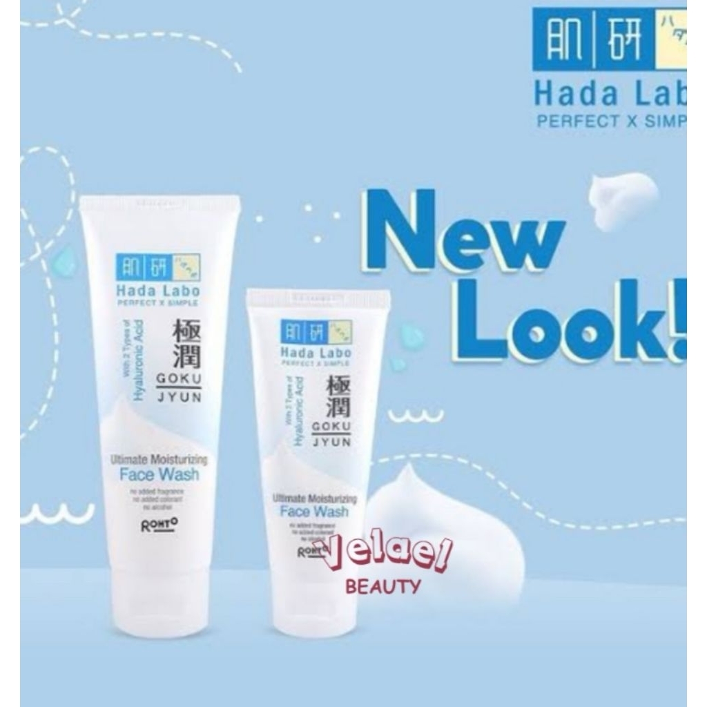 Hada Labo Gokujyun Face Wash - Sabun Cuci Muka Melembapkan, 100ml