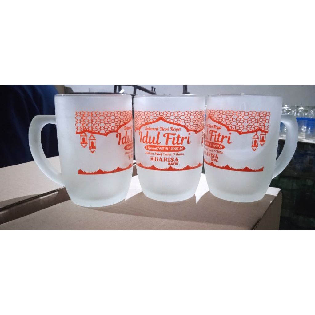 gelas sablon jumbo frost/doff