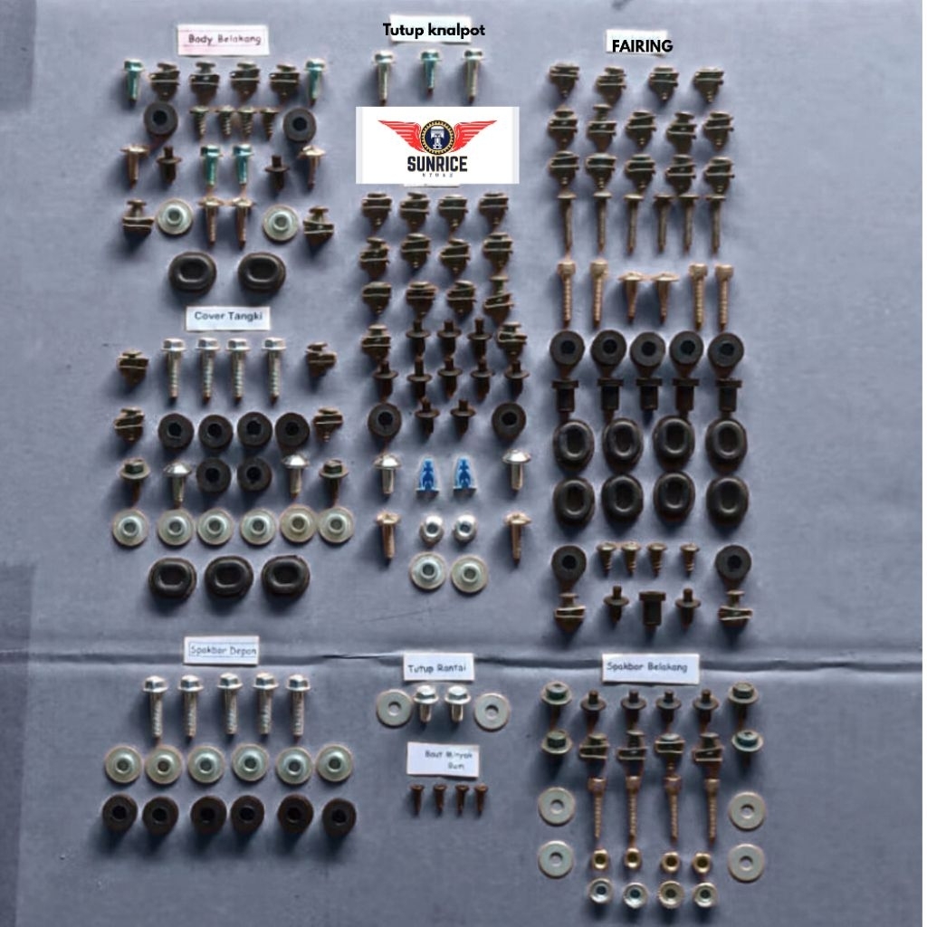 Baut lengkap R 15 - Baut yamaha R15 - Baut full R15- Baut fullbody R15 - Baut fullset R15