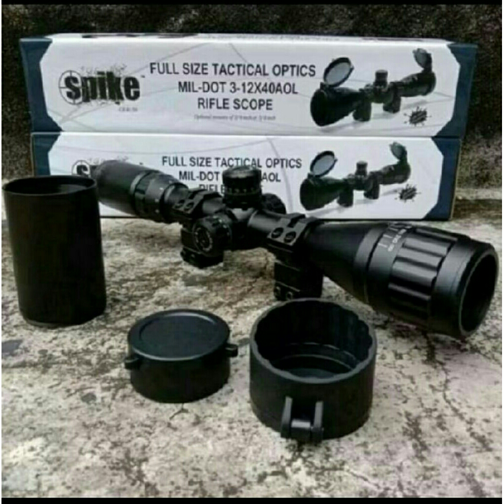 Teleskop Senapan Angin Gamo Reticle HK 3-9X40 RGB Tutup Biru, Termurah