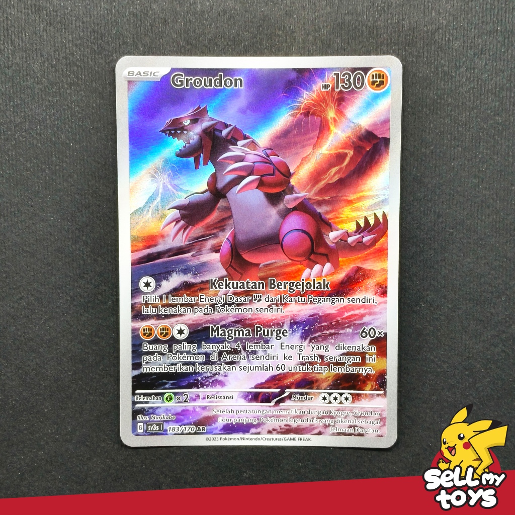 POKEMON TCG Indonesia - Groudon AR sv3s 183/170