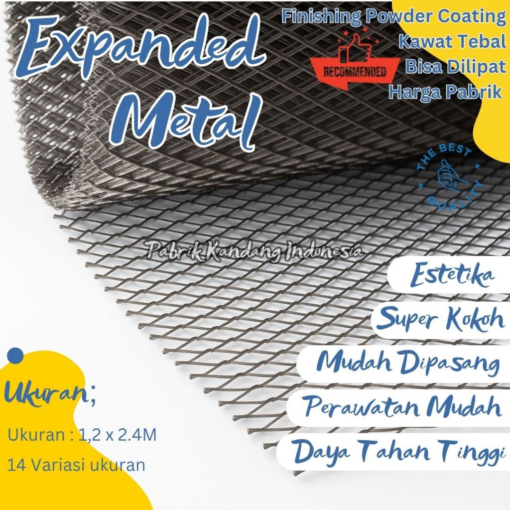 EXPANDED METAL / KAWAT EXPANDED METAL / PLAT EXPANDED METAL - HARGA TERMURAH - PAGAR MURAH