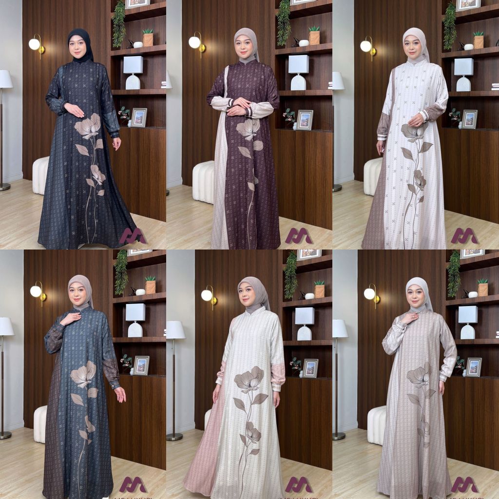 Sameha vol 61 dress gamis terbaru premium original by hmf luxury