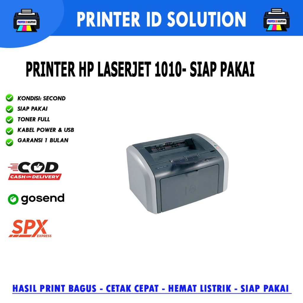 Printer Hp laserjet 1010 laser mono A4 F4