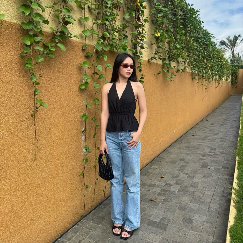 (PRELOVED NEW) ODDSTHELABEL | HALTER TOP | ATASAN HALTER BACKLESS TOP